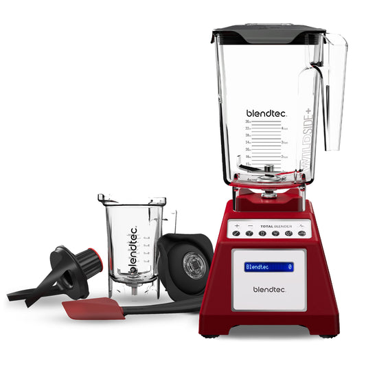 Liquidificador Blendtec Total Classic com Jarras WildSide+ e Twister (Vermelho)