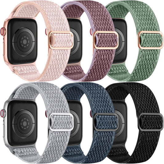 Lerobo 6 Pulseiras Trançadas p/ Apple Watch 38-49mm