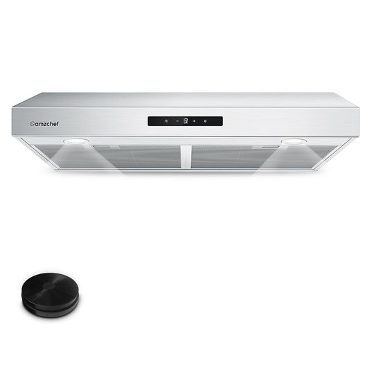 Coifa AMZCHEF de Embutir 30" com 900 CFM e Ventilador de 9 Velocidades (Inox)