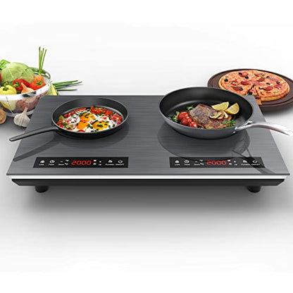 VBGK Cooktop de Indução Duplo 24" 4000W com Timer e Bloqueio Infantil